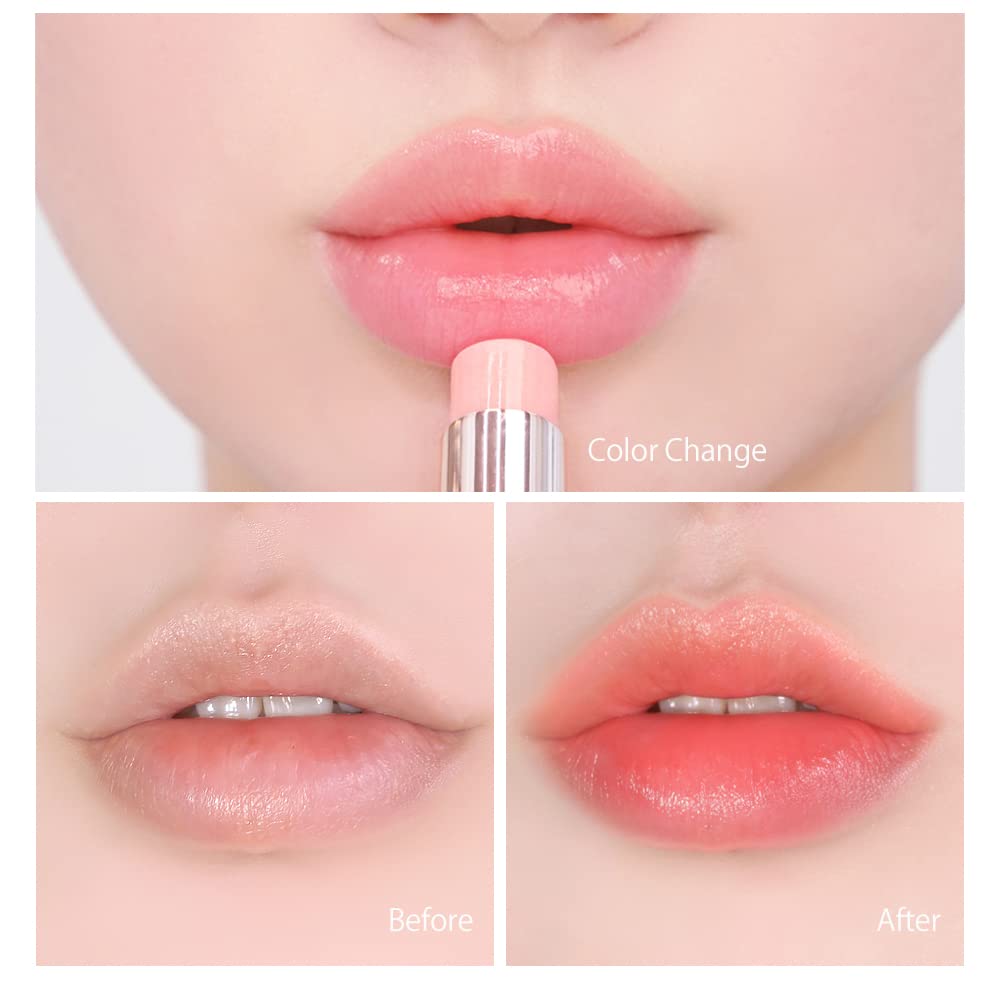CORINGCO Sparkle Cute Lip Balm, Color Changing, Moisturizing, Shimmery Finish, #03 Swan Lake